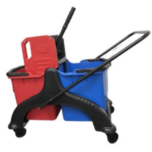 Mop Trolley Double Bucket Plastic - Perfect for Cleaning and Transporting set of 1