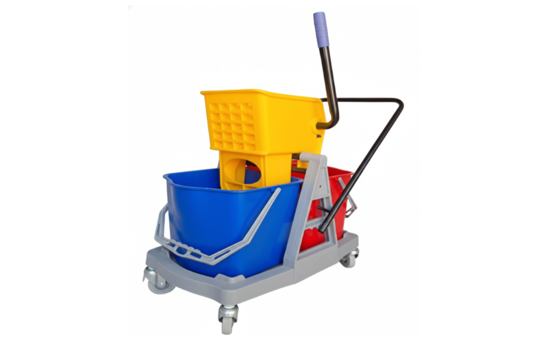 Double Mop Bucket Trolley Plastic frame