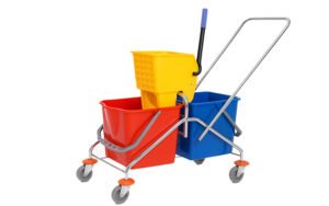 Double Mop Bucket Trolley Steel Frame