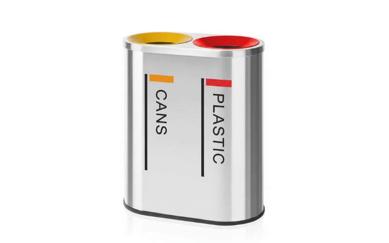 Stainless steel hydra duo bin