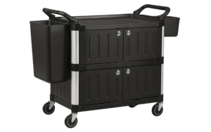 SERVING CART DOOR TYPE BLACK