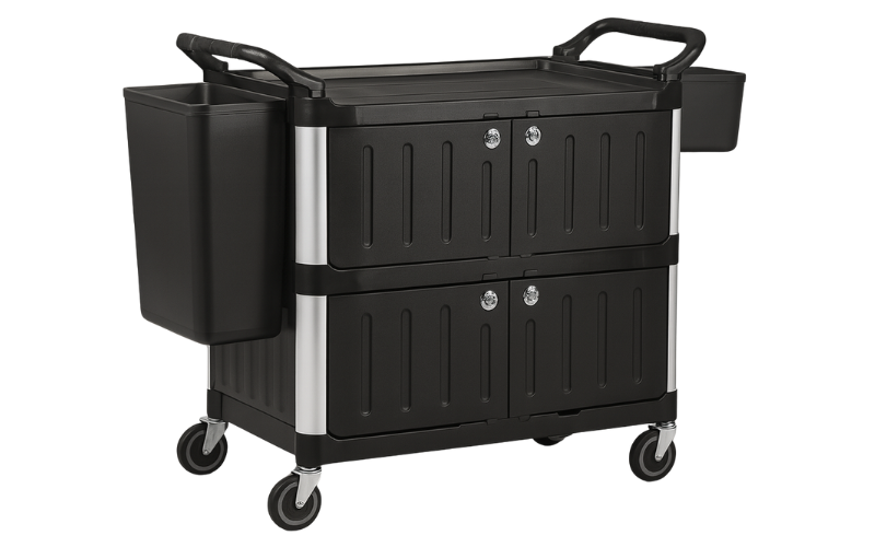 SERVING CART DOOR TYPE BLACK