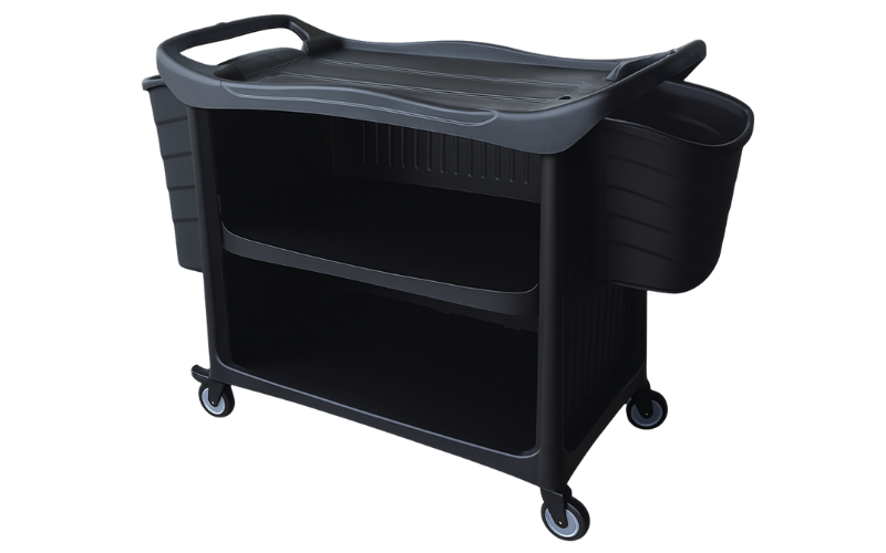 Serving Cart with Side Basket