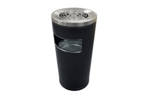 Ss ashtray bin black-round 30ltr