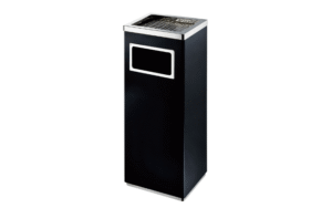 Ss Ashtray Bin Black-Square 30Ltr