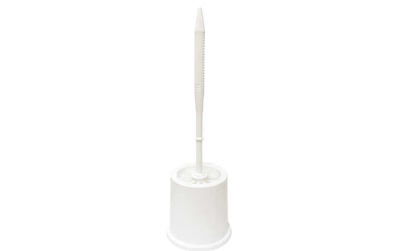 TOILET BRUSH WITH HOLDER WHITE
